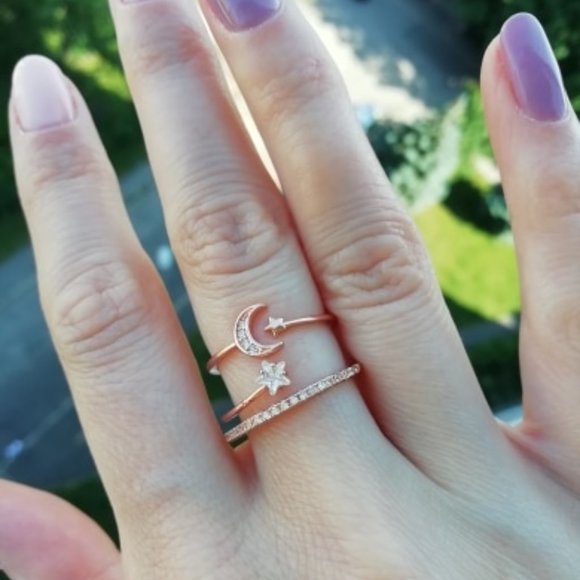 Star Diamond Pave Rose Gold Ring - Picture 8 of 8